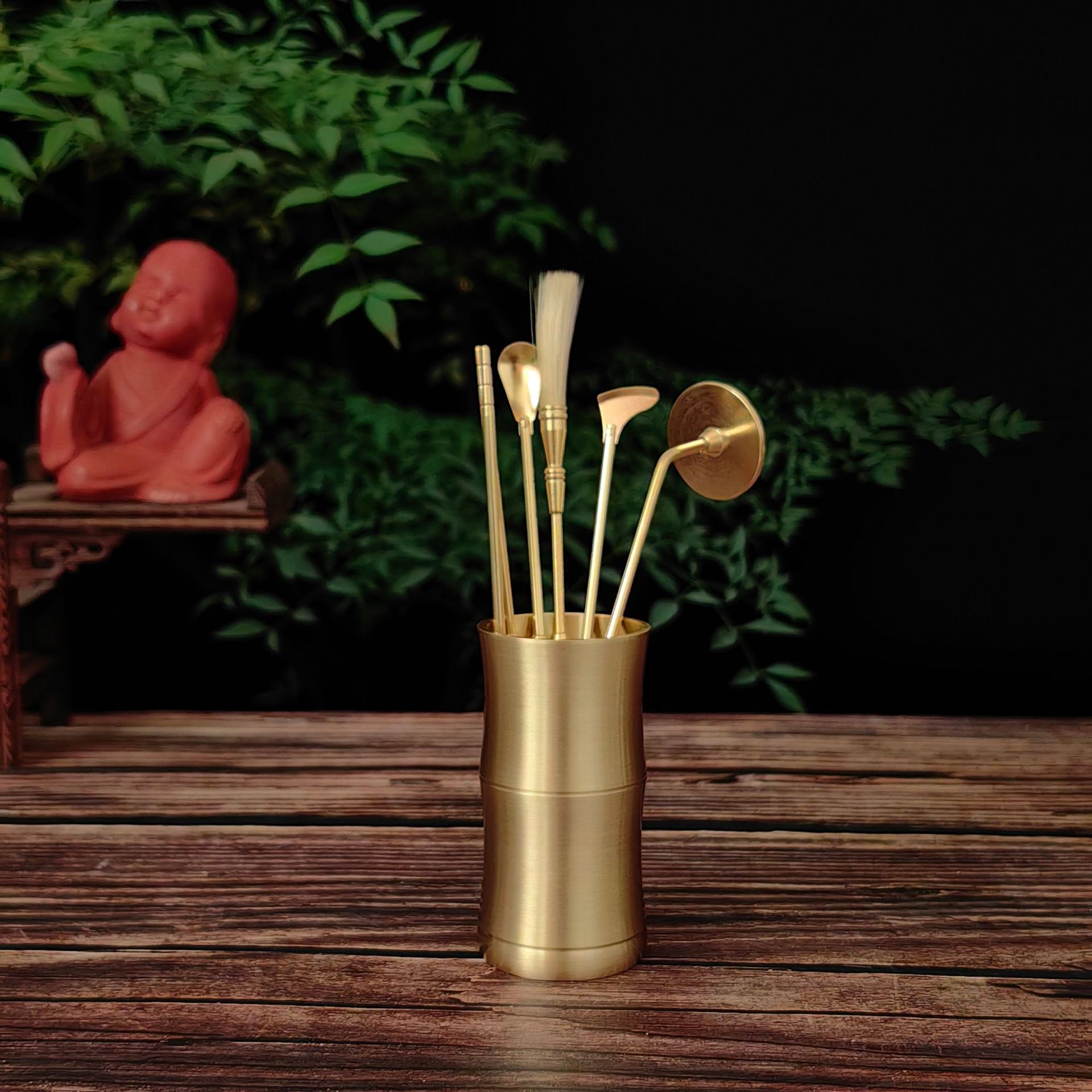 황동 인장 5종 세트 B+대나무병