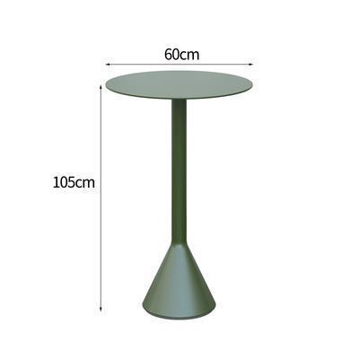 屋外の金属のテーブルと椅子の喫茶店のミルクティーの店の露天の小さい円卓の庭のベランダの防水の鉄の芸のテーブルと椅子のセット