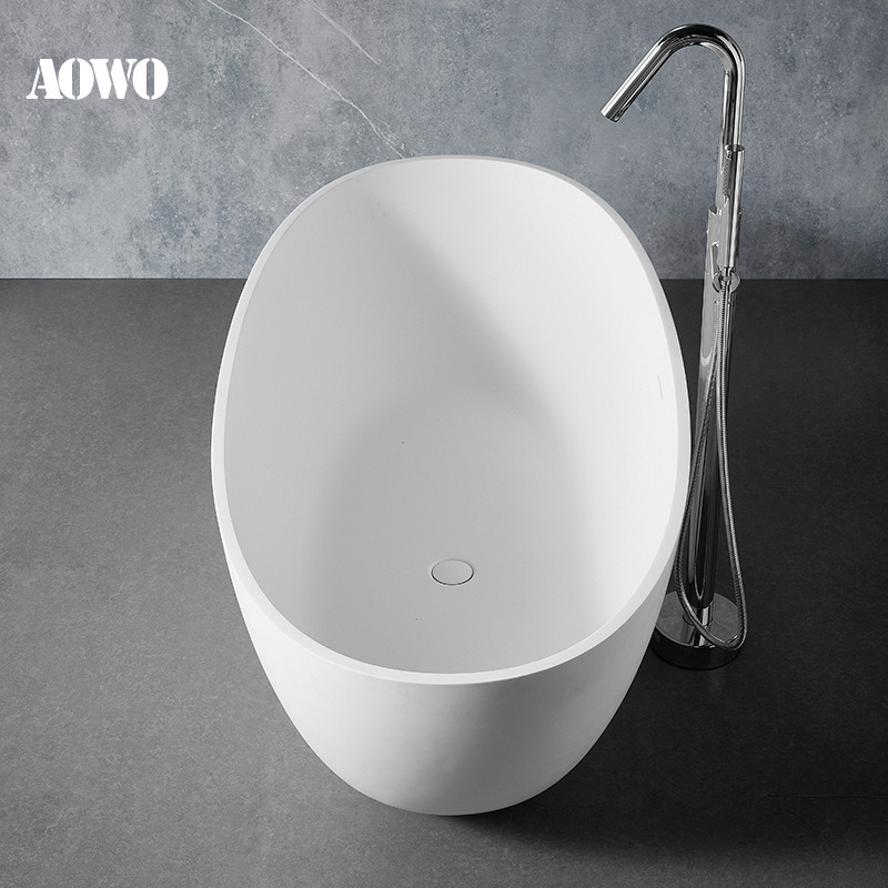 Baños de piedra artificial sólida independientes, ingeniería de villas de hoteles Meishi, bañera de fábrica de Foshan