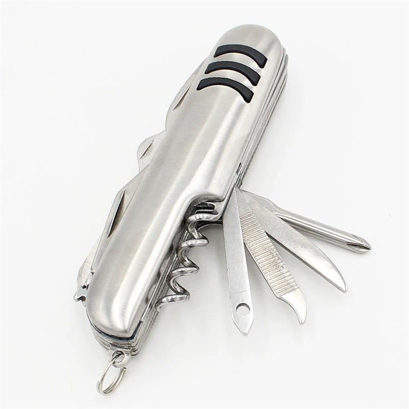 Stainless steel 11 open multi-function folding knife gift knife Swiss Army knife hardware outdoor gift Army knife Stainless steel 11 open multi-function folding knife gift knife Swiss Army knife hardware outdoor gift Army knife