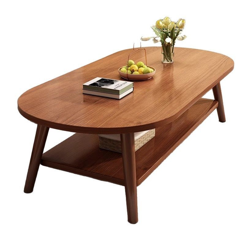 Mesa de té, sala de estar, casa de alquiler, sofá de dormitorio, mesa de té simple, moderna y simple, mesa de doble capa.