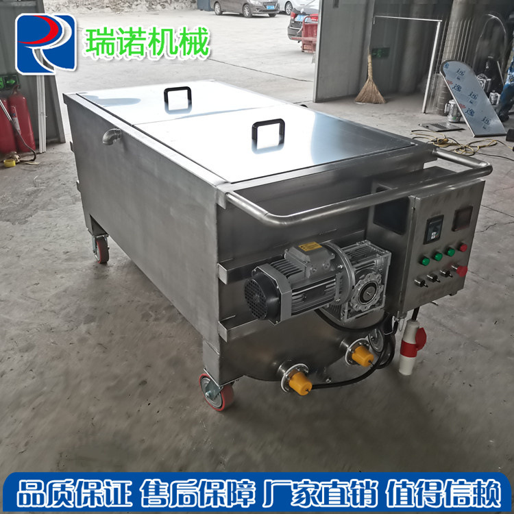 火锅底料运输料车搅拌设备 双绞龙保温加热冷却不锈钢酱料搅拌料