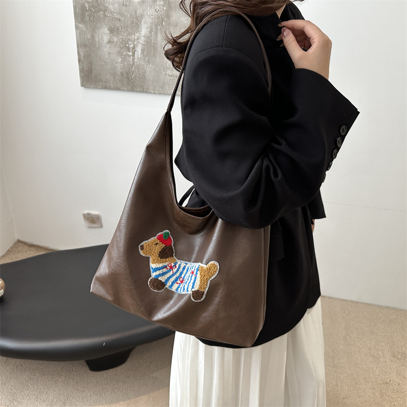 Bolsas retro de gran capacidad para mujeres 2024 nuevo otoño y invierno ocio multifuncional bolsas de hombro para trabajar bolsas de viaje