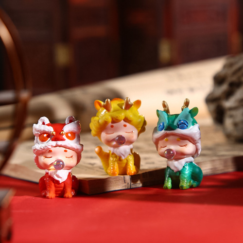 Guochao Shannai Ruixiu Wholesale Decorative Items, Auspicious Yunmeng Blind Box, Cute Grains Creative Scene Miniature, Festival Gift