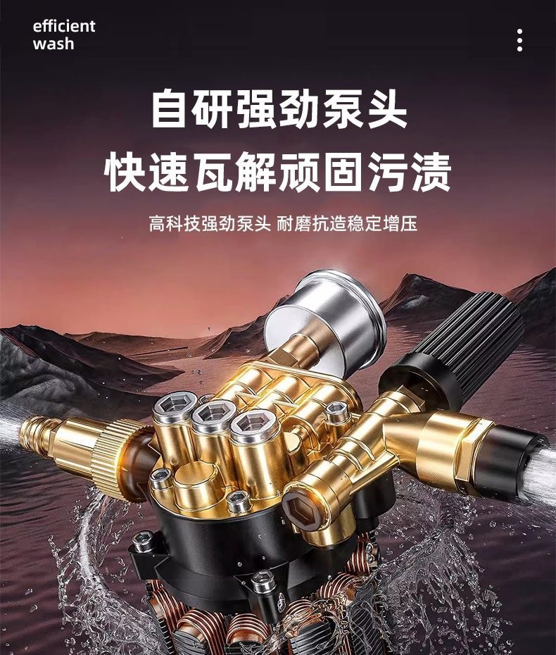 Menghu Black Cat High-Pressure Car Washing Machine 220V High-Power Household Cleaning Machine Pressure Water Gun Car Washing Pump Aluminum