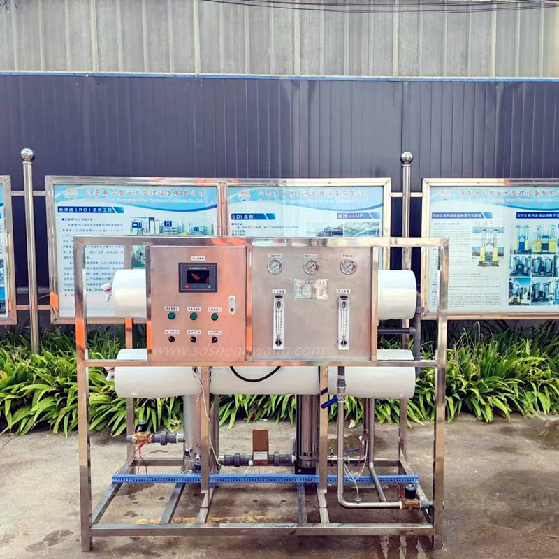 反渗透单级纯净水制取  胜王水处理 工业脱盐净化小型售水机