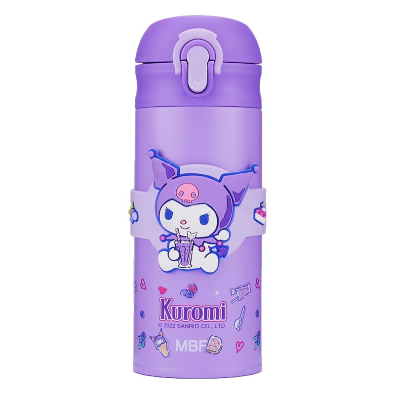 Taza termo de bebida directa de rebote de dibujos animados de Sanrio modelado en relieve 3D 316 mujeres de acero inoxidable de alto valor 350ML