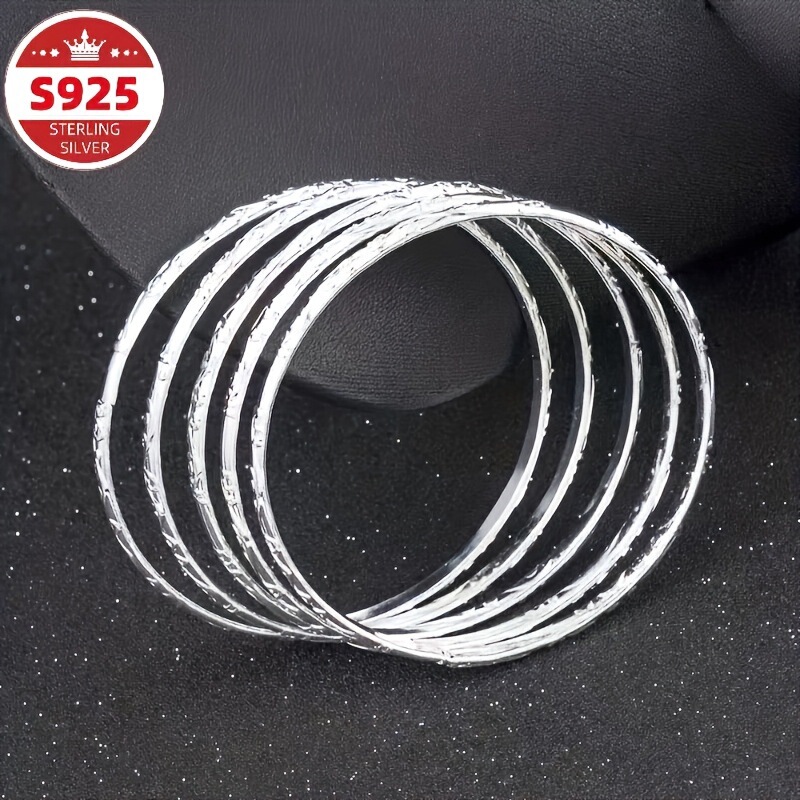 Cross-Border Wish, Temu Hot-Selling Patterned Silver Bracelet Set, Fashionable Trendy Geometric Circle Design Cross-Border Wish, Temu Hot-Selling Patterned Silver Bracelet Set, Fashionable Trendy Geometric Circle Design