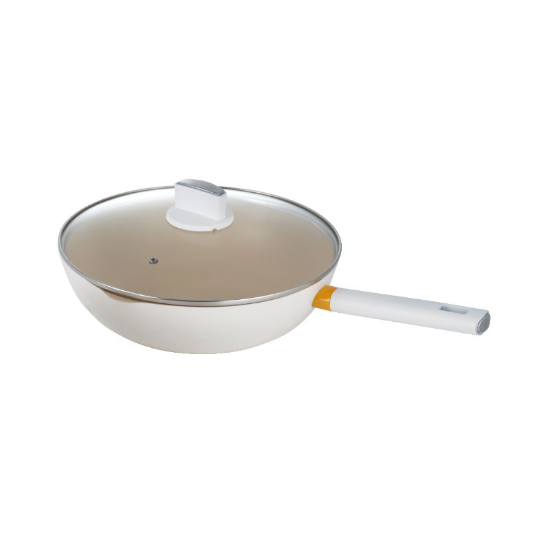 德世朗DFS-C952 银月麦饭石炒锅30cm通用炉具多功能料理锅批发