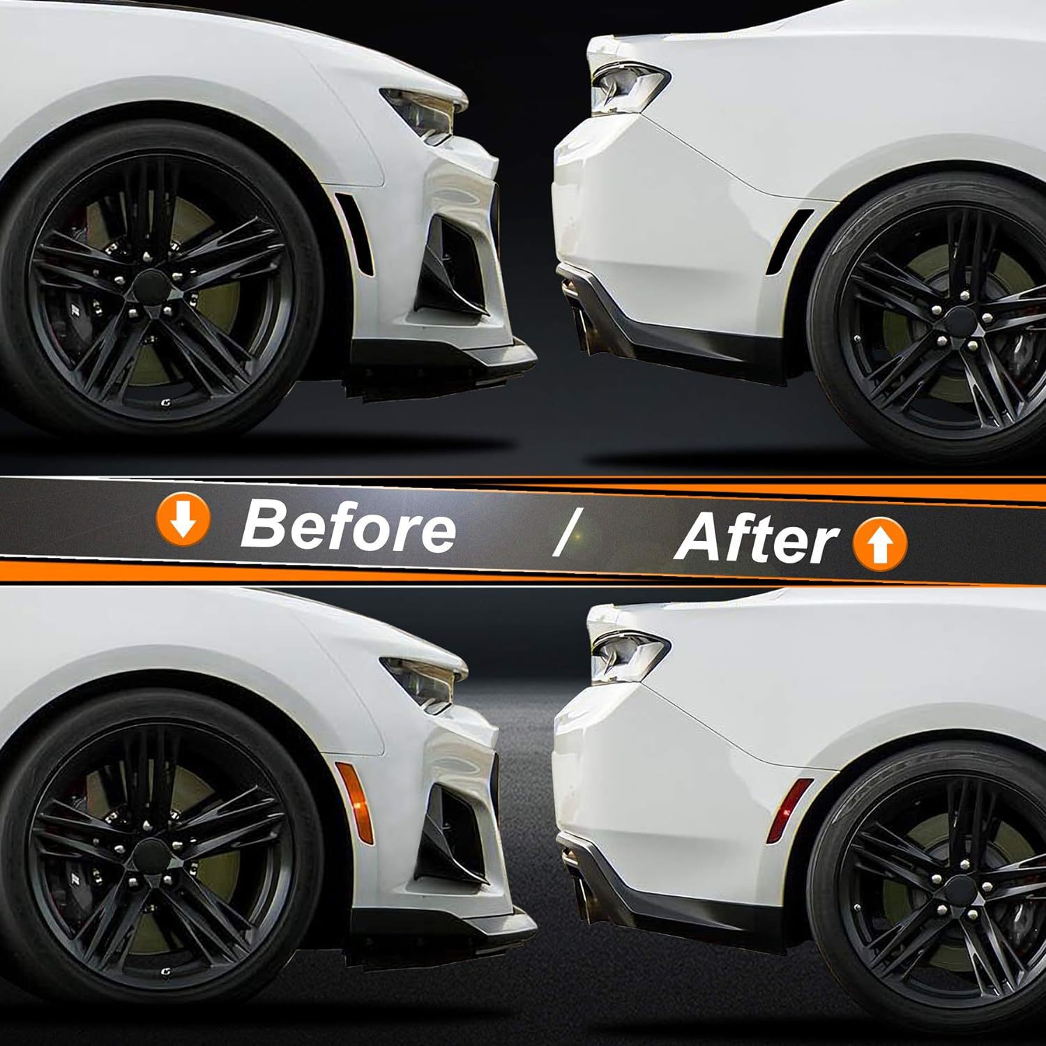 Aplicable Chevrolet Camaro 2016-2021 automotriz shading side Mark película de la lámpara de luz delantera y trasera película de la luz image 2