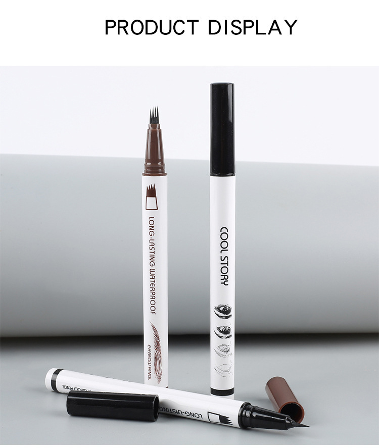 cool story Four-fork Eyebrow Pencil, Wild eyebrow pen, quick-drying, water-resistant, sweat-resistant, each eyebrow distinct undefined