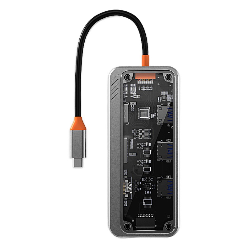 Nuevo diseño de perspectiva de producto 10-in-1type-c estación de acoplamiento hub usb multi-función de expansión del hub convertidor de muelle