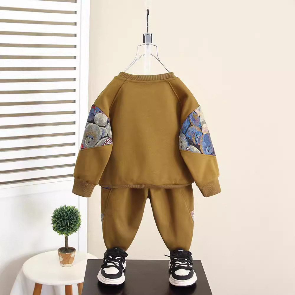 6374 Traje deportivo de otoño para niños Suéter de primavera y otoño para bebés guapo 2025 Nuevo suéter coreano para niños