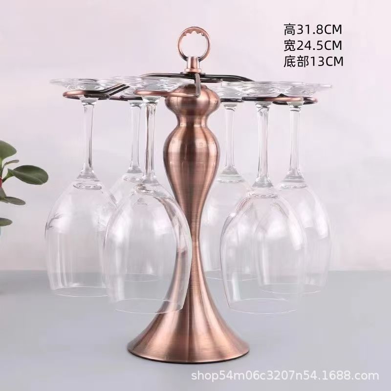 Creative Red Wine Glass Rack Wine Glass Rack Rotating Home Wine Cabinet Wine Bottle Bar Hanging Upside down