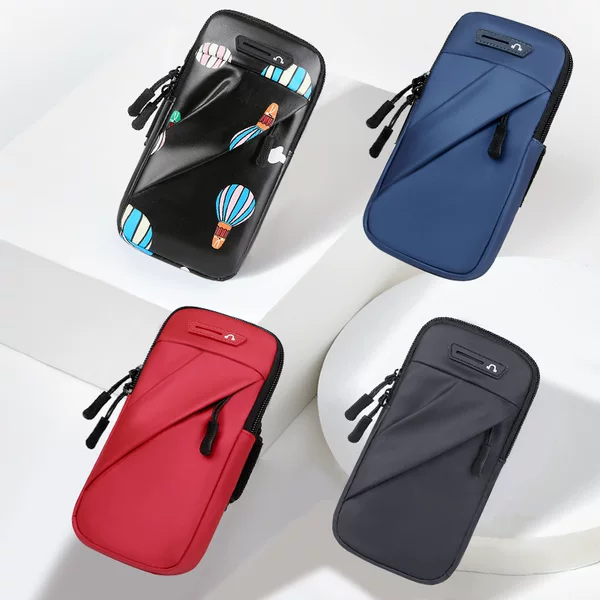 Running Mobile Phone Arm Bag, Water-Repellent Sports Arm Bag, Outdoor Cycling Mobile Phone Bag, Morning Running Fitness Equipment, Men's and Women's Wrist Bag