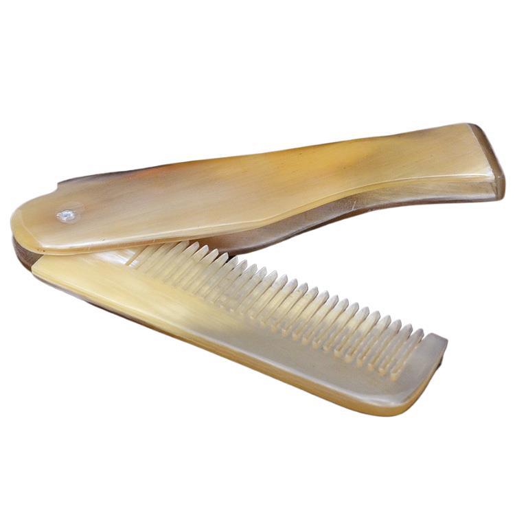 Peine de cuerno plegable viaje portátil pequeño peine cuidado de la salud masaje peine bolsillo maquillaje peine al por mayor