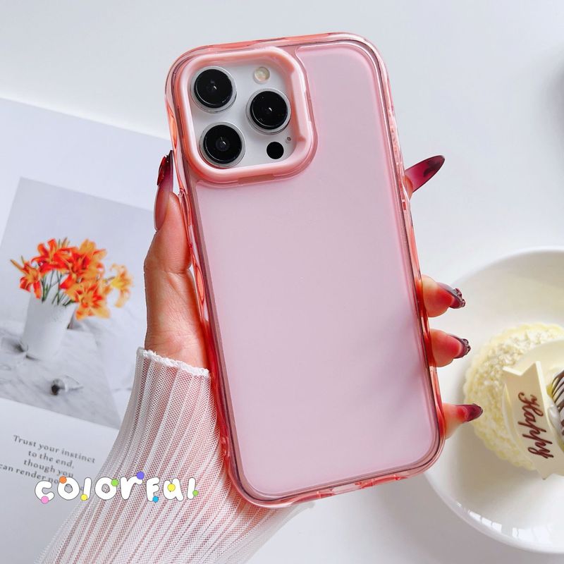 2-in-1アクリル大穴付き、16pro、Apple 13、15、14、17対応、ゼリー状ウェーブカラーのミラー仕上げスマホケース|undefined
