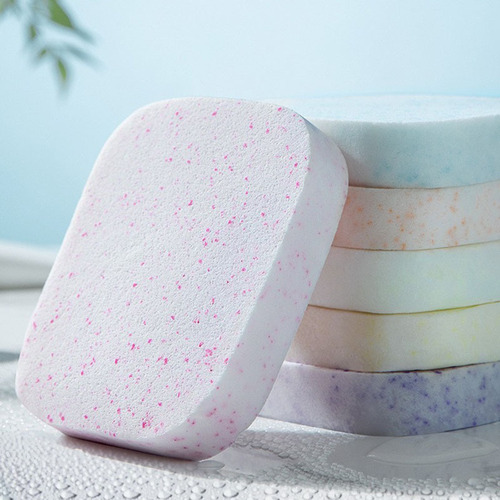 Soft bamboo charcoal face wash puff, delicate face wipe, wood pulp powder puff, clean face, thickened makeup remover, large sponge for women