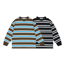 DK童装25秋款美式女男童字母条纹长袖T恤儿童中大童休闲百搭上衣