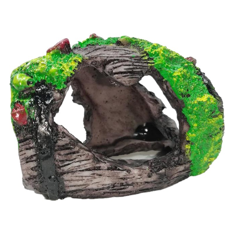 Acuario resina escape barril pecera decoración paisajismo artesanía de resina Camarón pescado casa 808 barril de vino antiguo doble barril