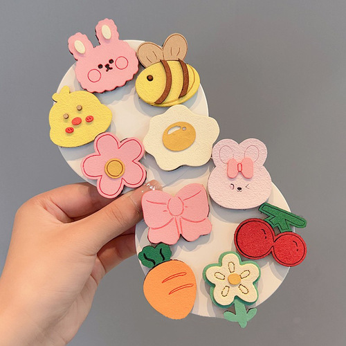 Baby cute broken hair stickers, children's flower hair accessories, princess bangs stickers, cartoon baby magic stickers, girls' magic stickers