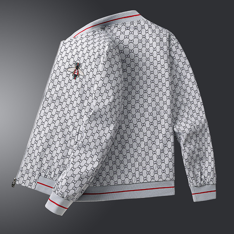 Pd Spring and Autumn Men's Casual Fashion Trendy Stylish High-Quality Printed Baseball Collar Embroidered Jacket