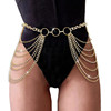 Metal chain, stone inlay with tassels, sexy belt, swimwear, decorations, European style