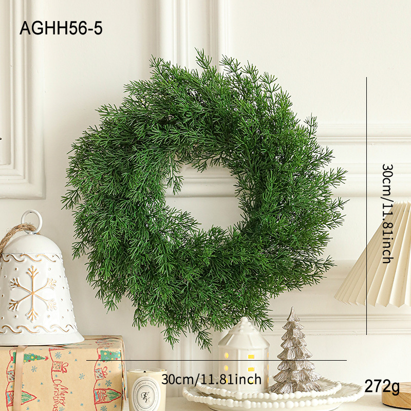 Nuevos productos transfronterizos 30CM decoraciones navideñas guirnaldas de pared colgando puerta colgando guirnaldas de caña ventanas de diseño mayorista