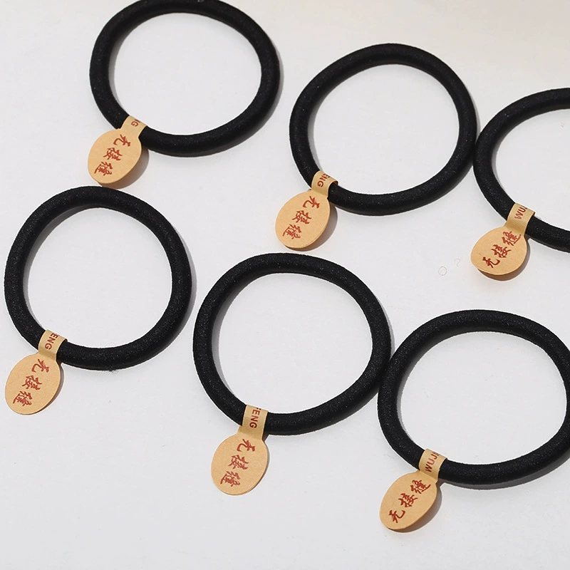 Elastic base black hair rope, hair accessory, Japanese and Korean, simple and elegant design