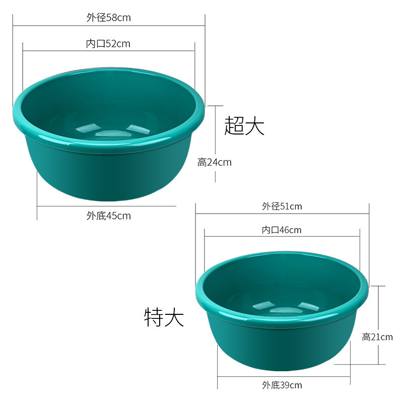 lavabo doméstico grande profundizar gran lavabo redondo bebé lavabo infantil lavabo de plástico grueso duradero