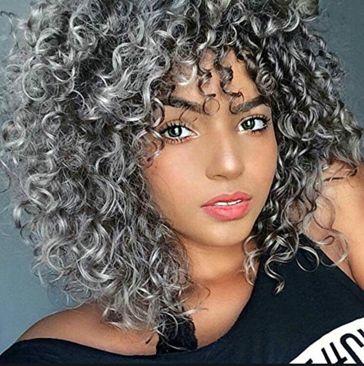 África comercio exterior explosivo cabeza pequeña pelucca damas corta cabeza negra pequeña pelucca Curly Afro Wig