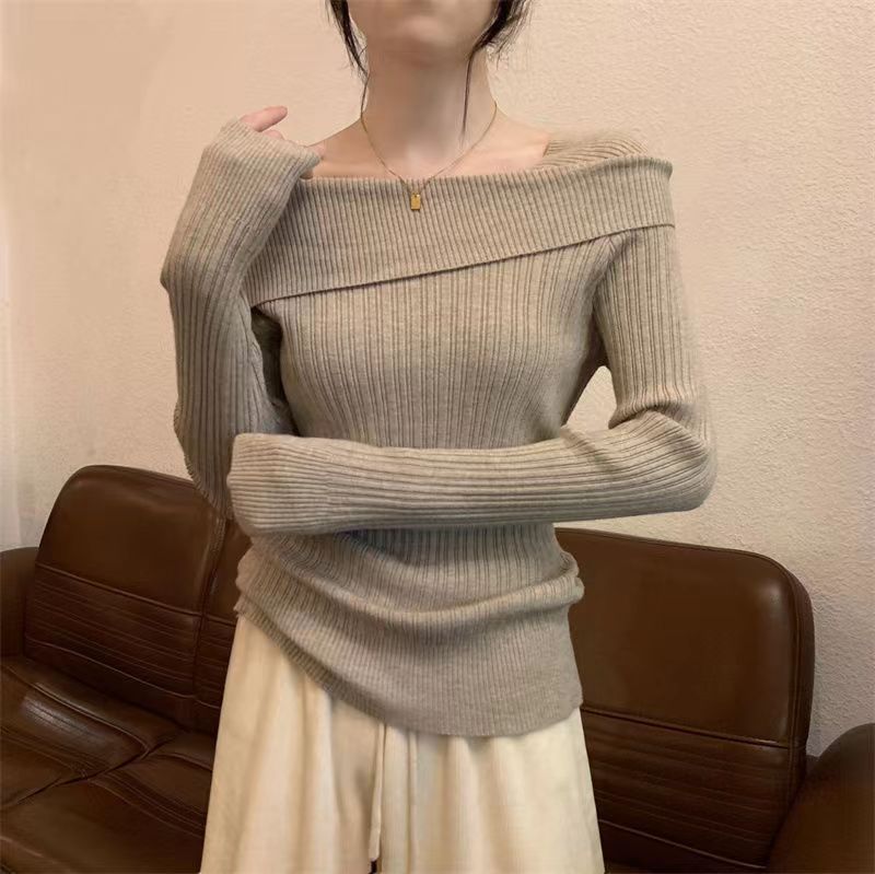 十三行高货爆款~衫女士新款打底衫内搭设计感小众高级感修身上衣|undefined