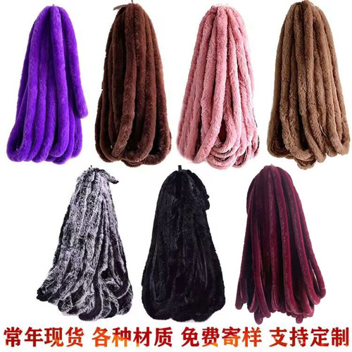Factory imitation otter rabbit artificial fur strips cheongsam cuff white fur strips Hanfu cloak fur strips hat strip wholesale