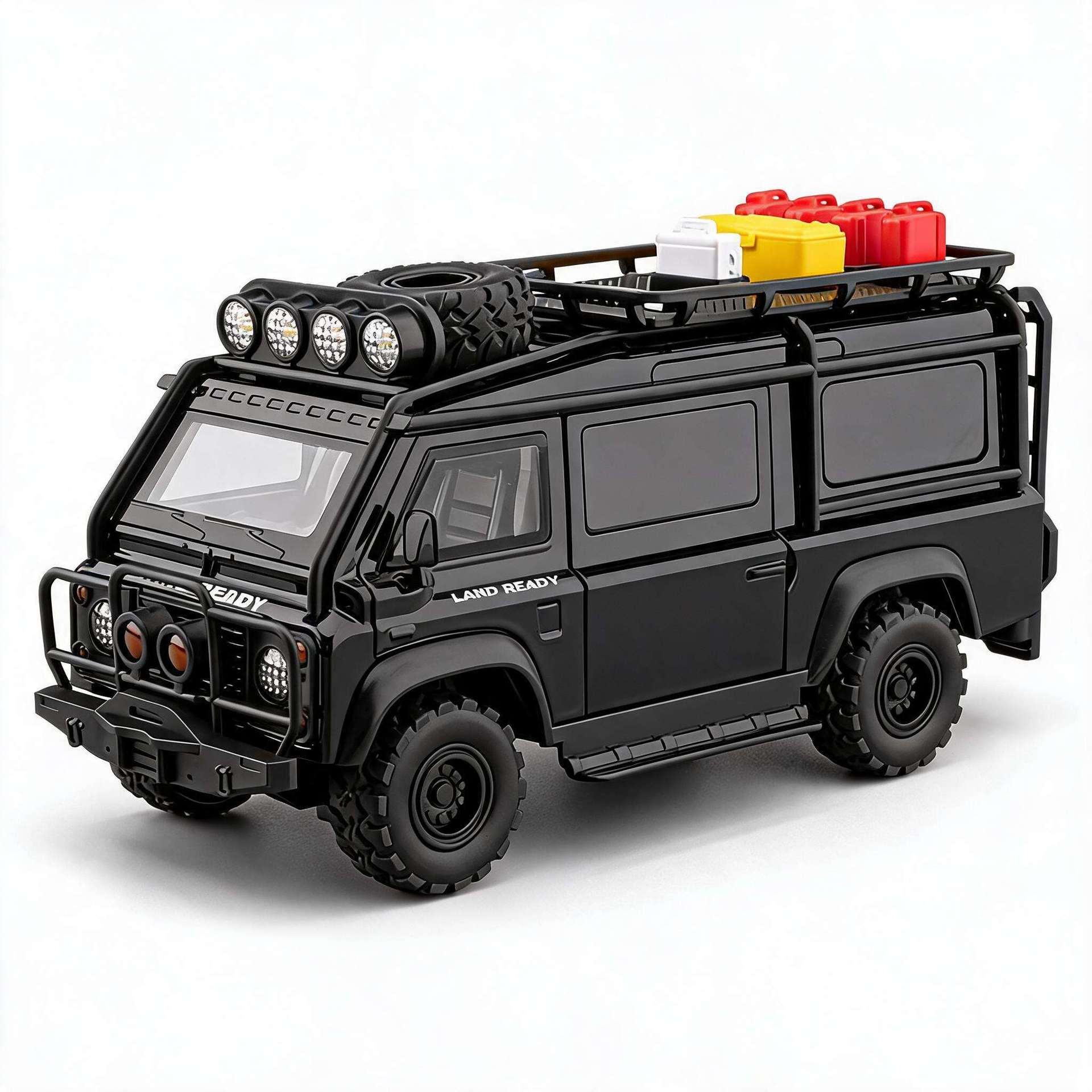 1: 24 Guard VAN camping modelo de automóvil de aleación retorno sonido y luz modelo de interés interactivo padre-hijo el 1 de junio