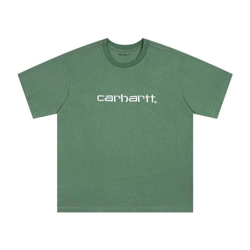Carhartt Short-Sleeved T-Shirt Printed Letter Round Neck Polo Shirt Loose Casual Versatile Trendy Men and Women Wip Carhartt Short-Sleeved T-Shirt Printed Letter Round Neck Polo Shirt Loose Casual Versatile Trendy Men and Women Wip
