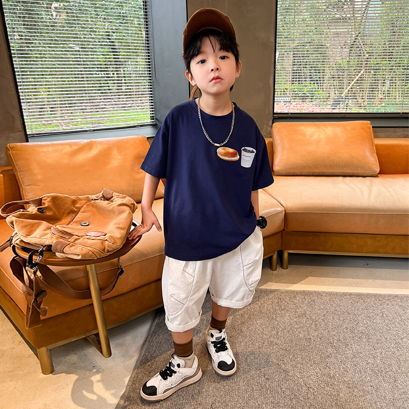 Jungen Sommer Set T-shirt Mit Kurzer Hose Für Große Kinder_voghion.com