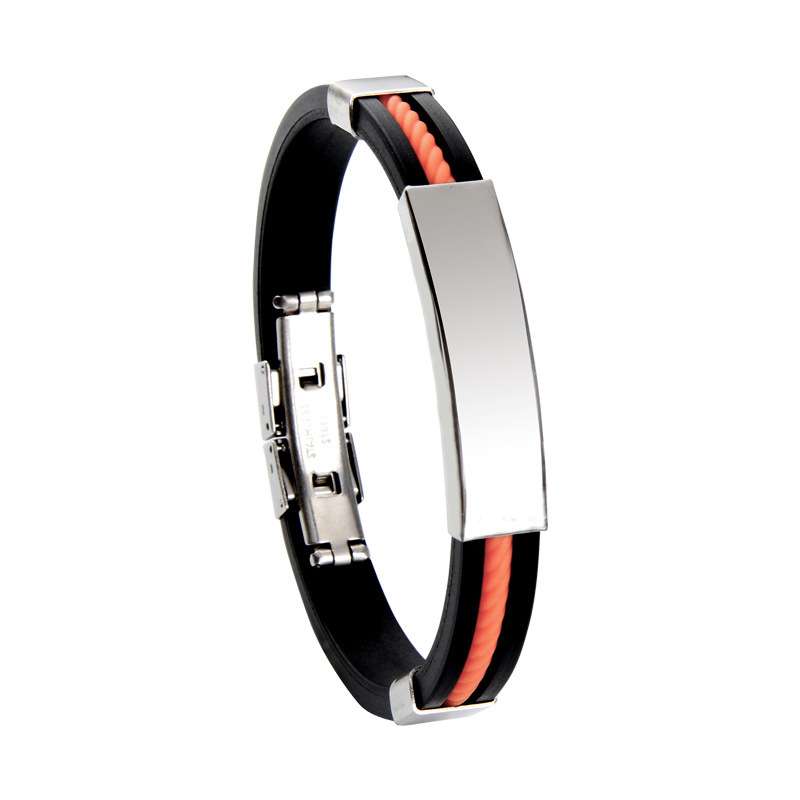 Yiwu joyería pequeña al por mayor botón de mariposa de verano pulido transfronterizo un hombre y una mujer joyería pequeño producto pulsera de acero inoxidable