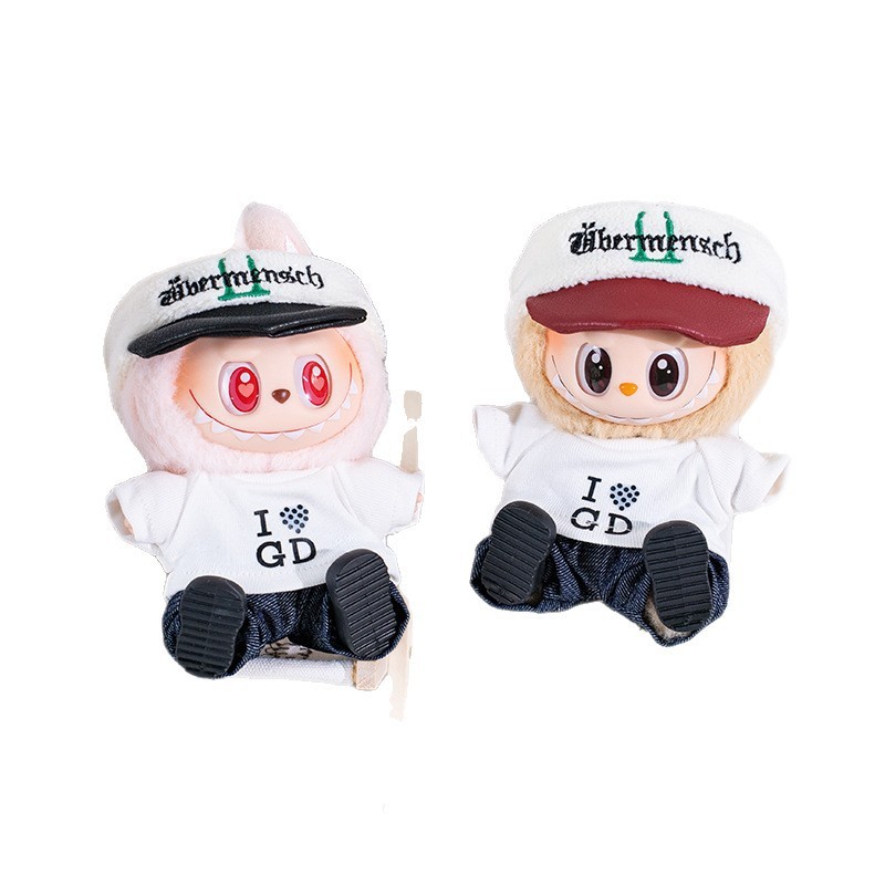 一二三代拉布布娃衣 labubu衣服玩偶替换衣服适合潮牌卫衣套装|undefined