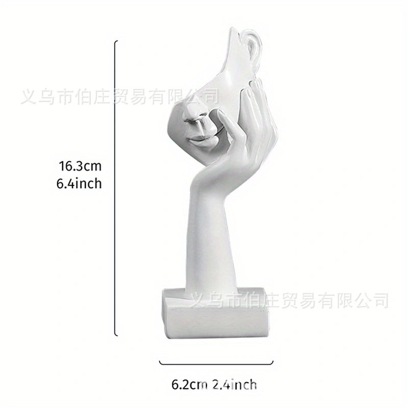1PC、6.1*5.2/ 6.6*6.2inch 樹脂抽象思想家フィギュア彫刻北欧スタイルの家庭用家具|undefined