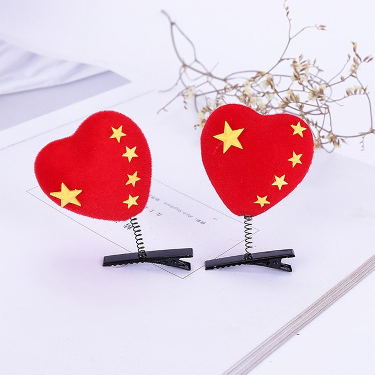 국경일 하트 머리핀