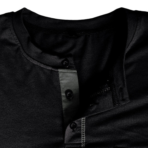 2024 Cross-border Europe and America Henry Men's T-shirt, Trade Long-sleeved Henry Shirt Amazon Multi-color Knitted T-Shirt Men's Wholesale 