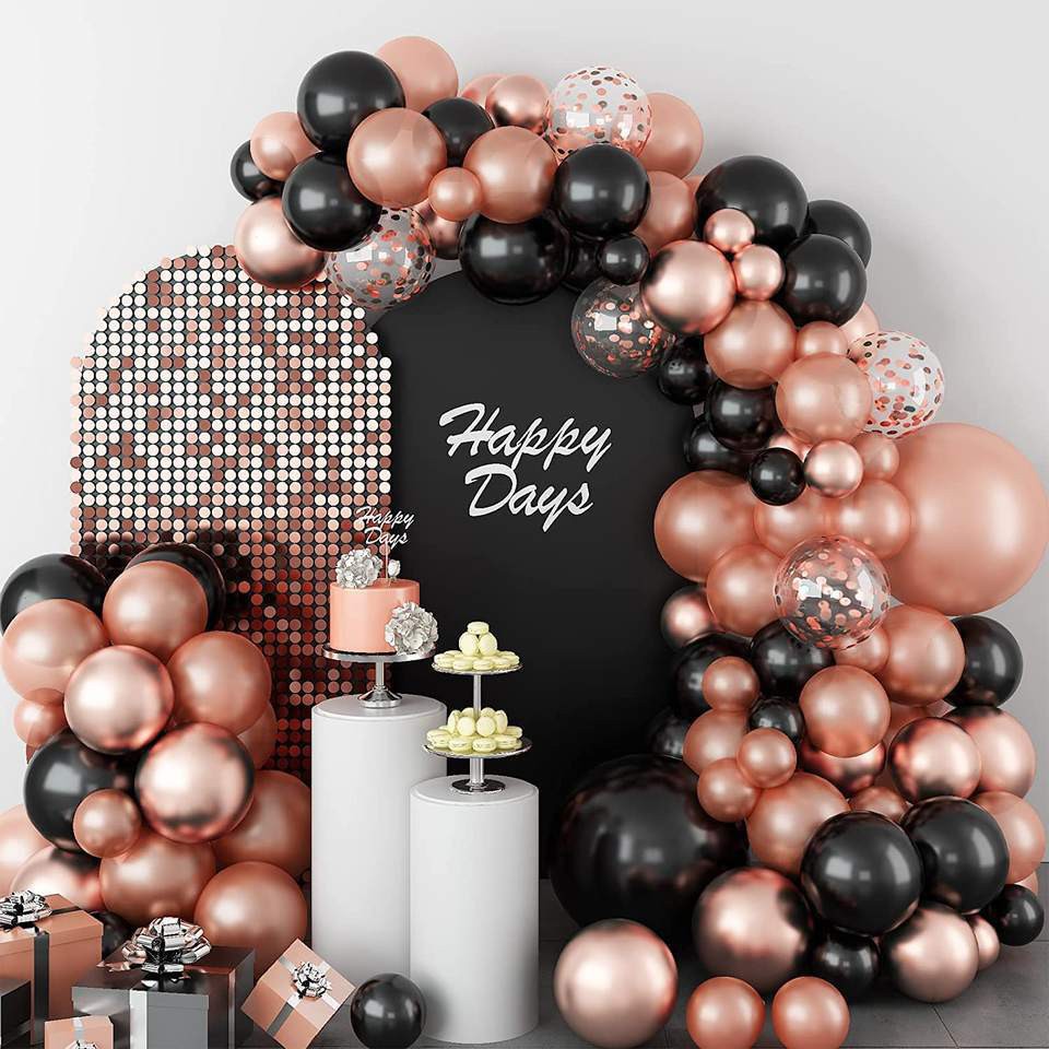 Black golden balloon