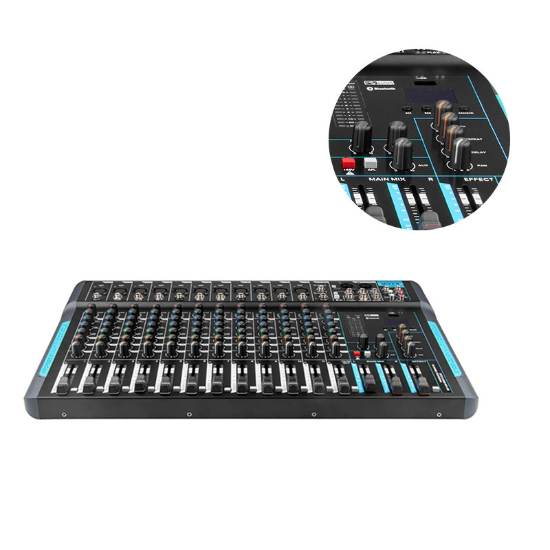Blue professional mixer sound card console desktop system Digital USB built -in reverberation effect