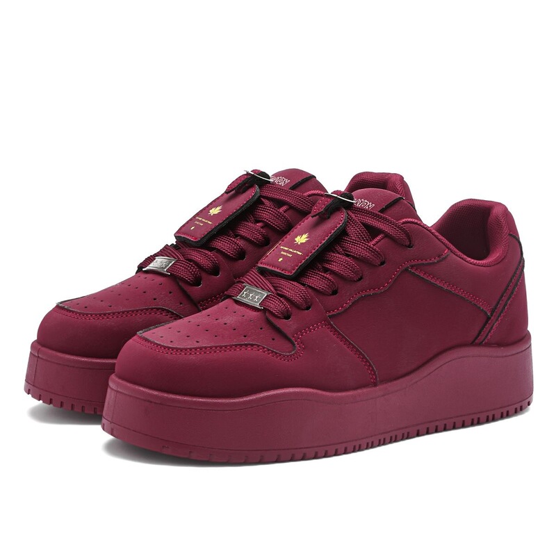 Solid Color Sneakers 2026 Spring New Breathable Thick-Soled Platform Shoes Height-Increasing Unisex Couple Shoes Sports Casual Shoes Solid Color Sneakers 2026 Spring New Breathable Thick-Soled Platform Shoes Height-Increasing Unisex Couple Shoes Sports Casual Shoes