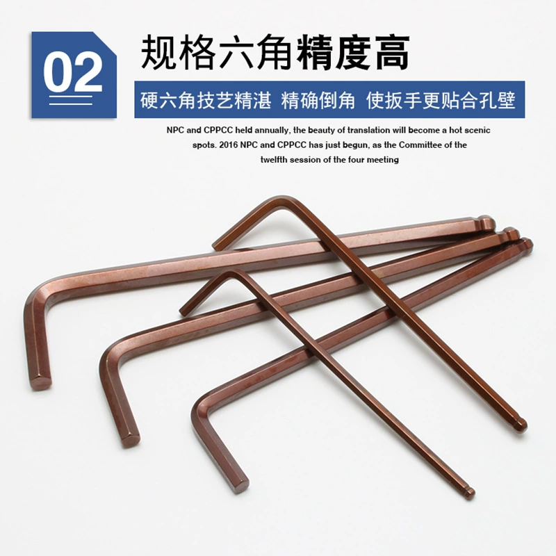 Hexagonal wrench, long set, ball head, scale 1:4