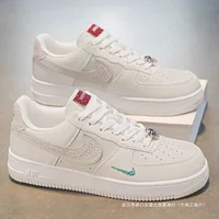Кеды низкие (Nike) Air Force 1, белые, универсальные, размеры 36–45