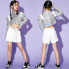 Jazz clothing girl Hip hop Hip hop suit girl model t Taiwan Catwalk clothes Sequins costume