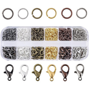Six-color lobster clasp small single ring connecting ring open ring box decoration accessories DIY bracelet necklace making materials