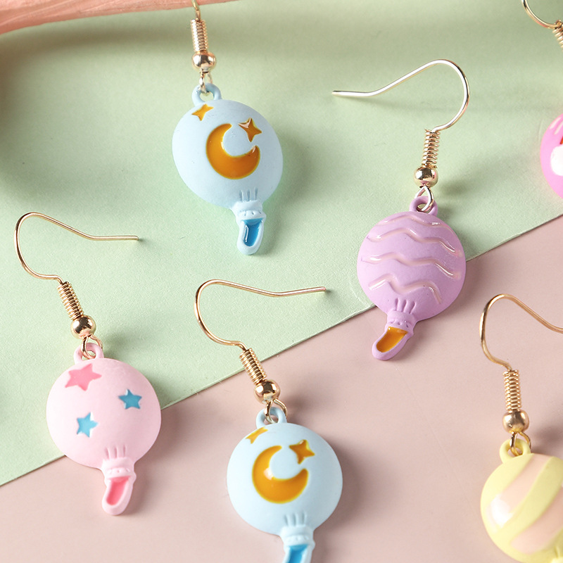 Korean Cartoon Fashion Color Balloon Children's Alloy Earrings display picture 5