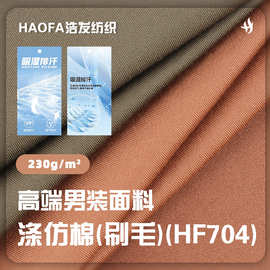 涤仿棉刷毛面料 230g涤氨弹力瑜伽布料 春夏仿棉骑行运动服针织布